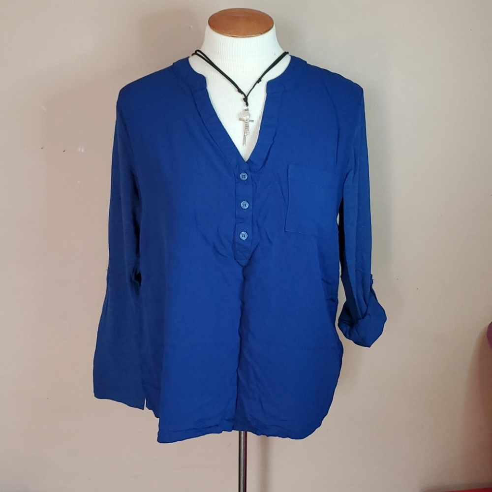 Merona royal blue blouse size XXL